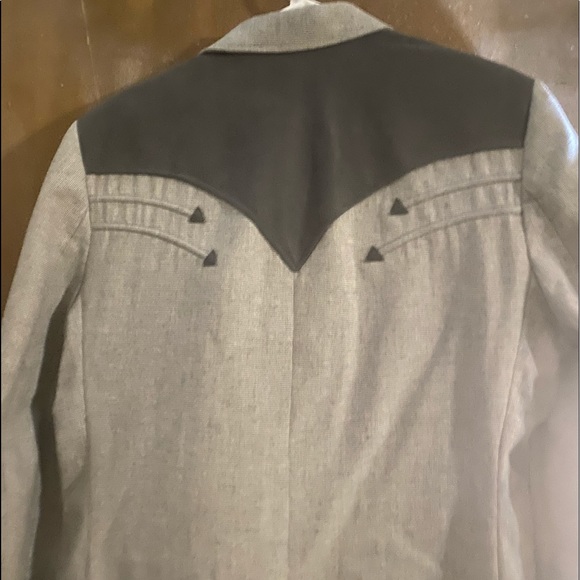 Grey Pioneer Wear Size 40L Mens Western Jacket - Picture 4 of 6
